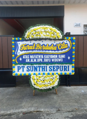 Papan Bunga Duka di Loji